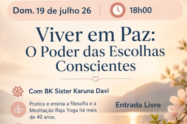 3°Domingo - Meditação pela Paz Mundial e Palestra com convidada internacional (en | pt)